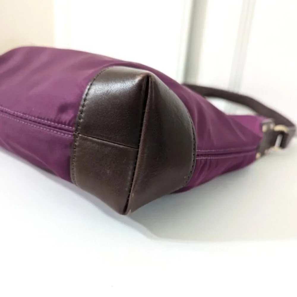 Kate Spade Purple Nylon Hobo Bag‎ Leather Accents 11